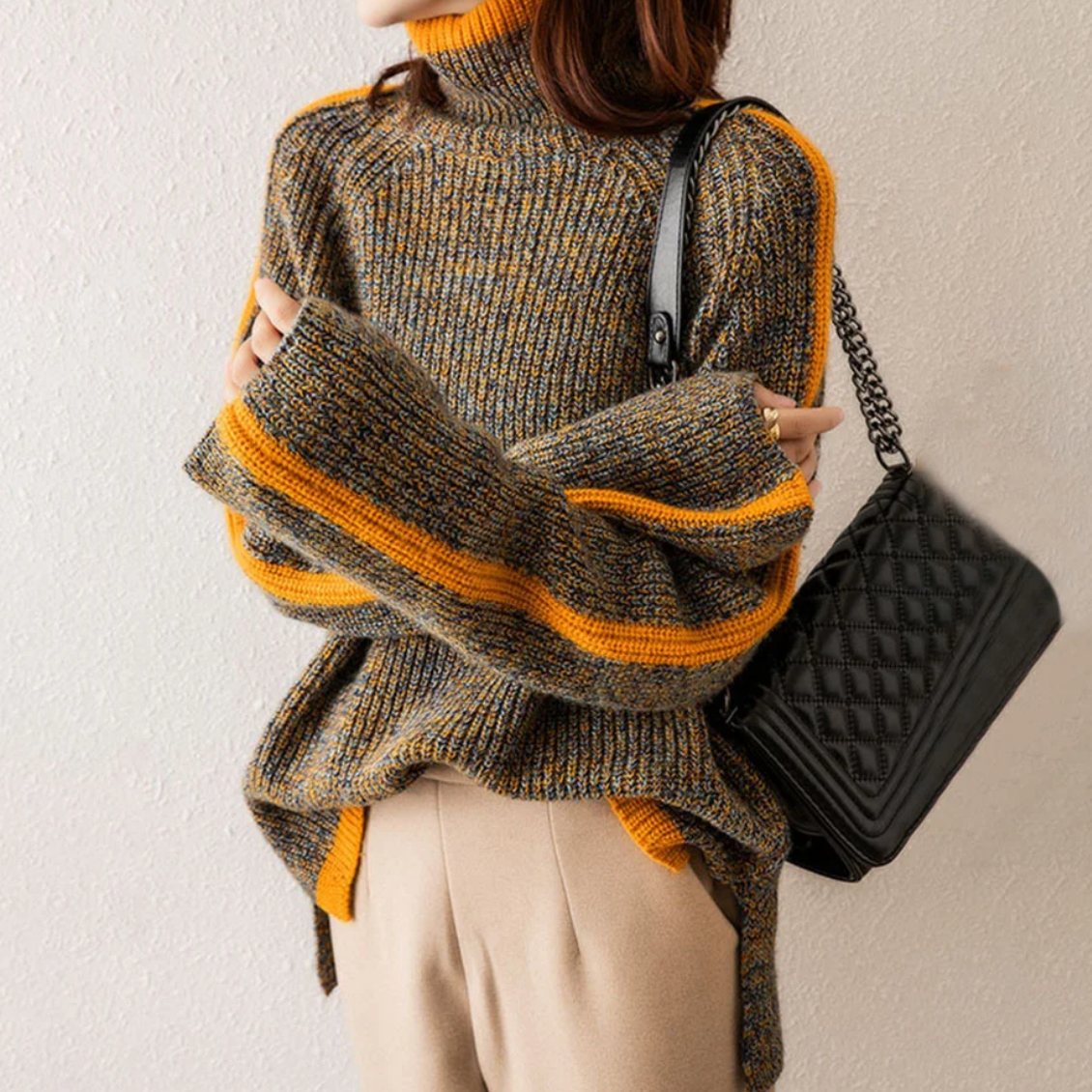 Maya™ | Oversized Roll Neck Jumper