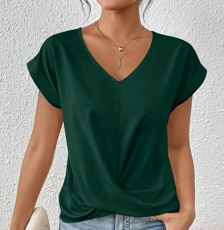 CLAIRE | ELEGANT WOMEN'S V-NECK SHIRT