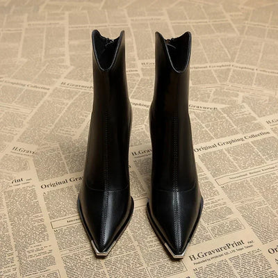 Relaxed Fit Leather Heels