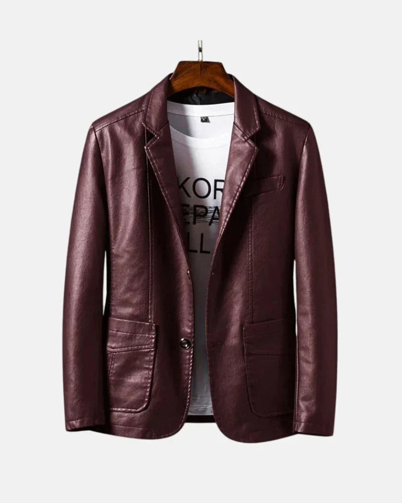 Lagerfeld Weathered Leather Jacket