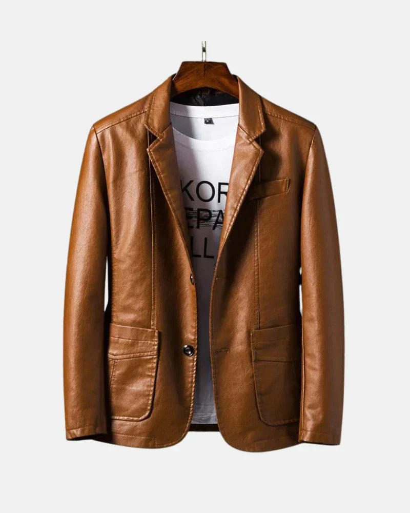 Lagerfeld Weathered Leather Jacket