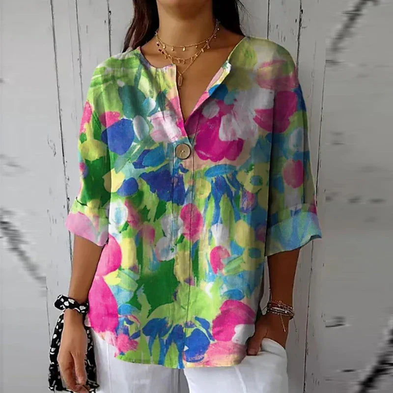 Flora | Casual Blouse with Floral Print