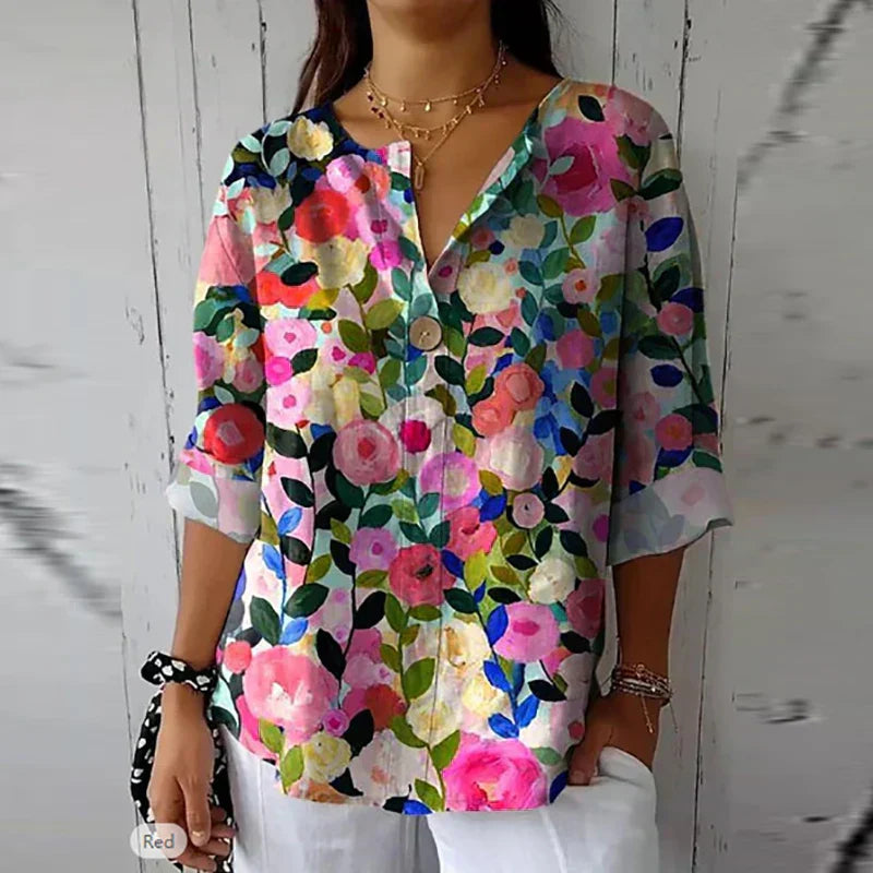 MEREDITH | CHIC FLORAL BLOUSE