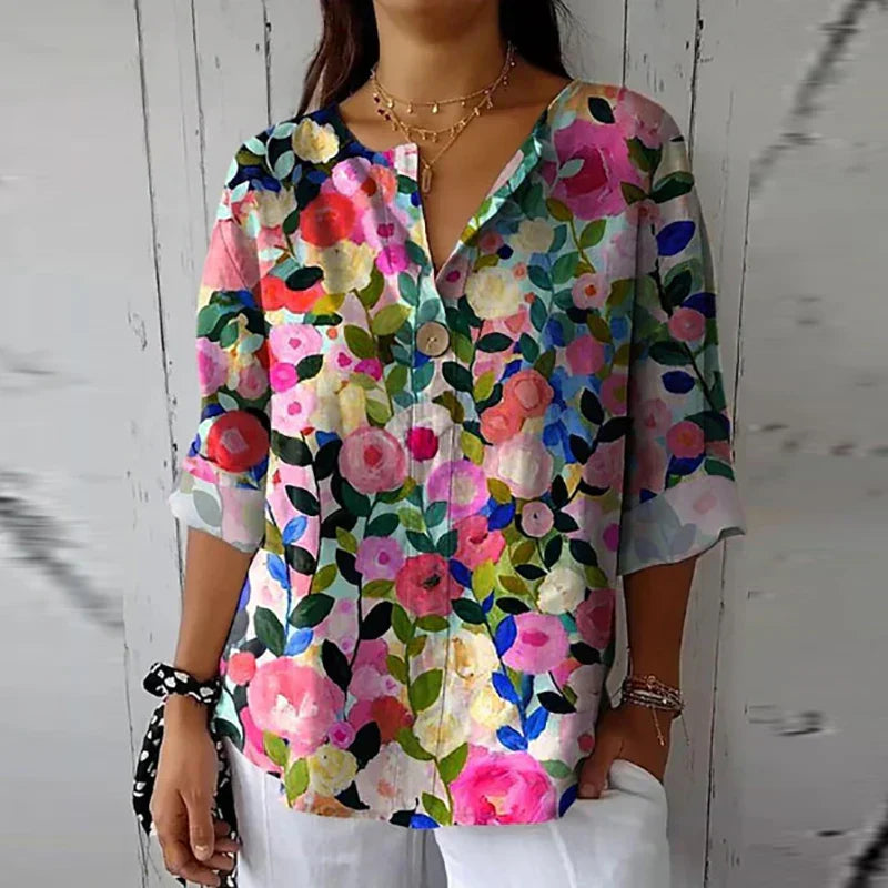Flora | Casual Blouse with Floral Print
