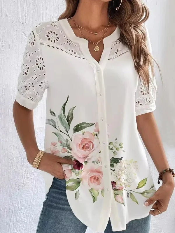 ZOILA | ELEGANT SHORT SLEEVE SHIRT