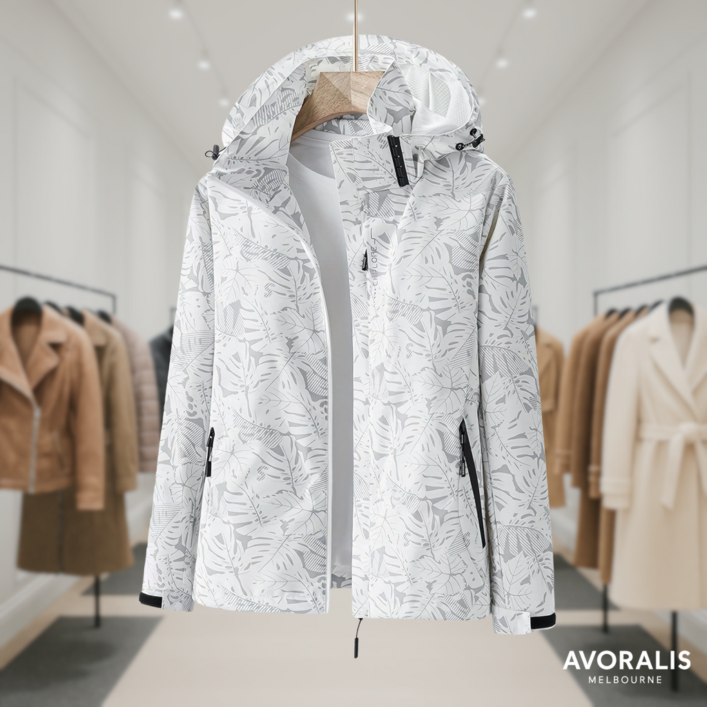 Lauren | Windproof Outdoor Jacket with Camouflage Print
