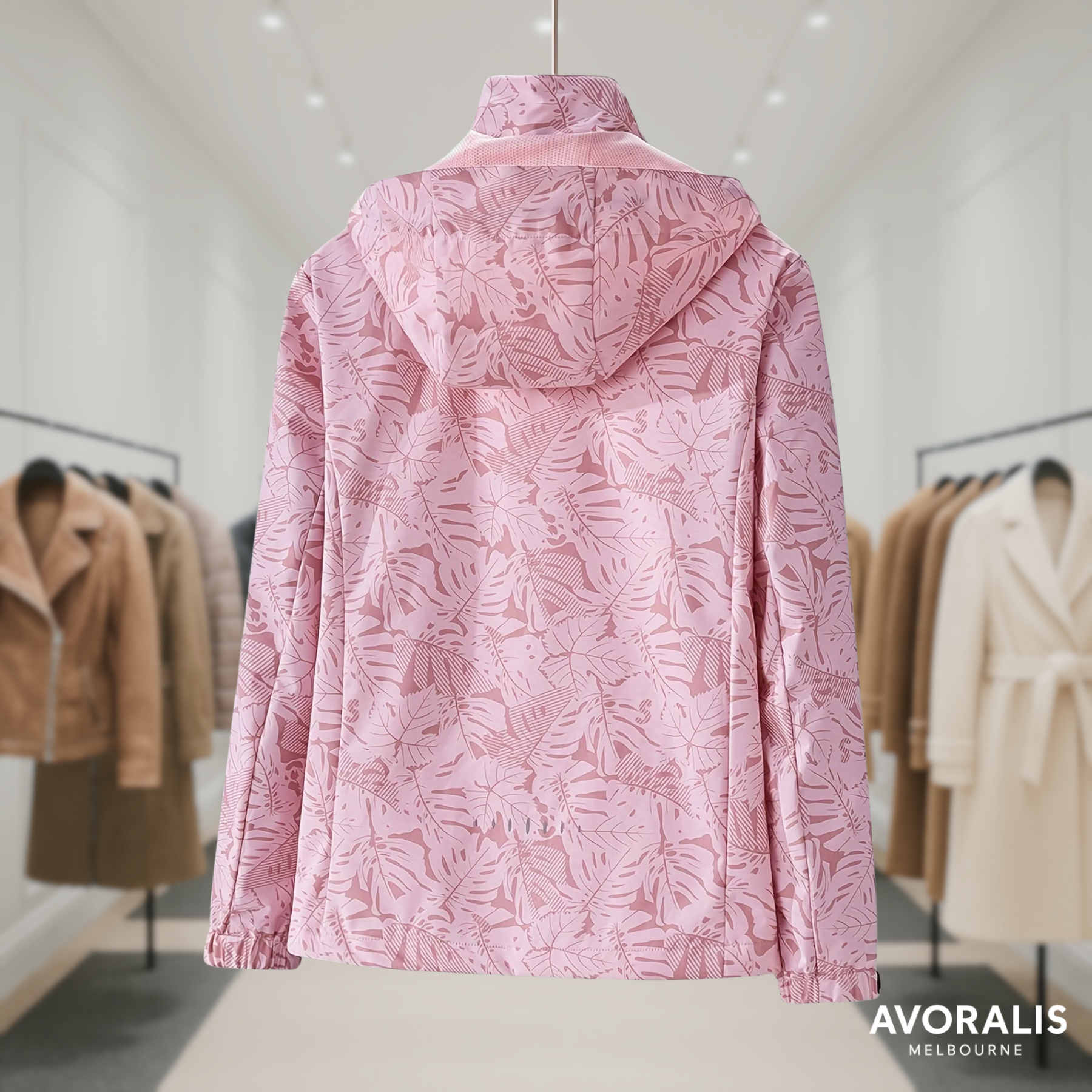 Lauren | Windproof Outdoor Jacket with Camouflage Print