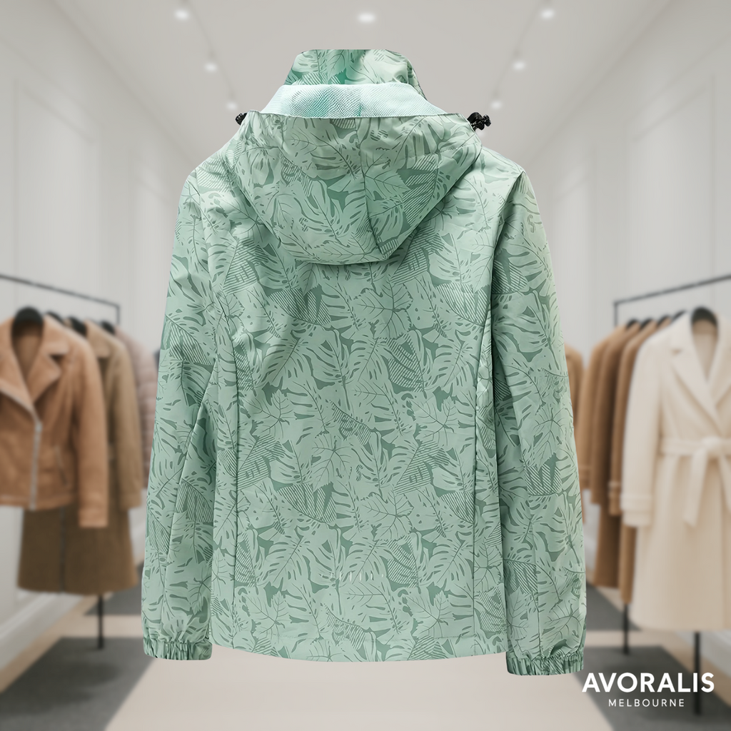 Lauren | Windproof Outdoor Jacket with Camouflage Print