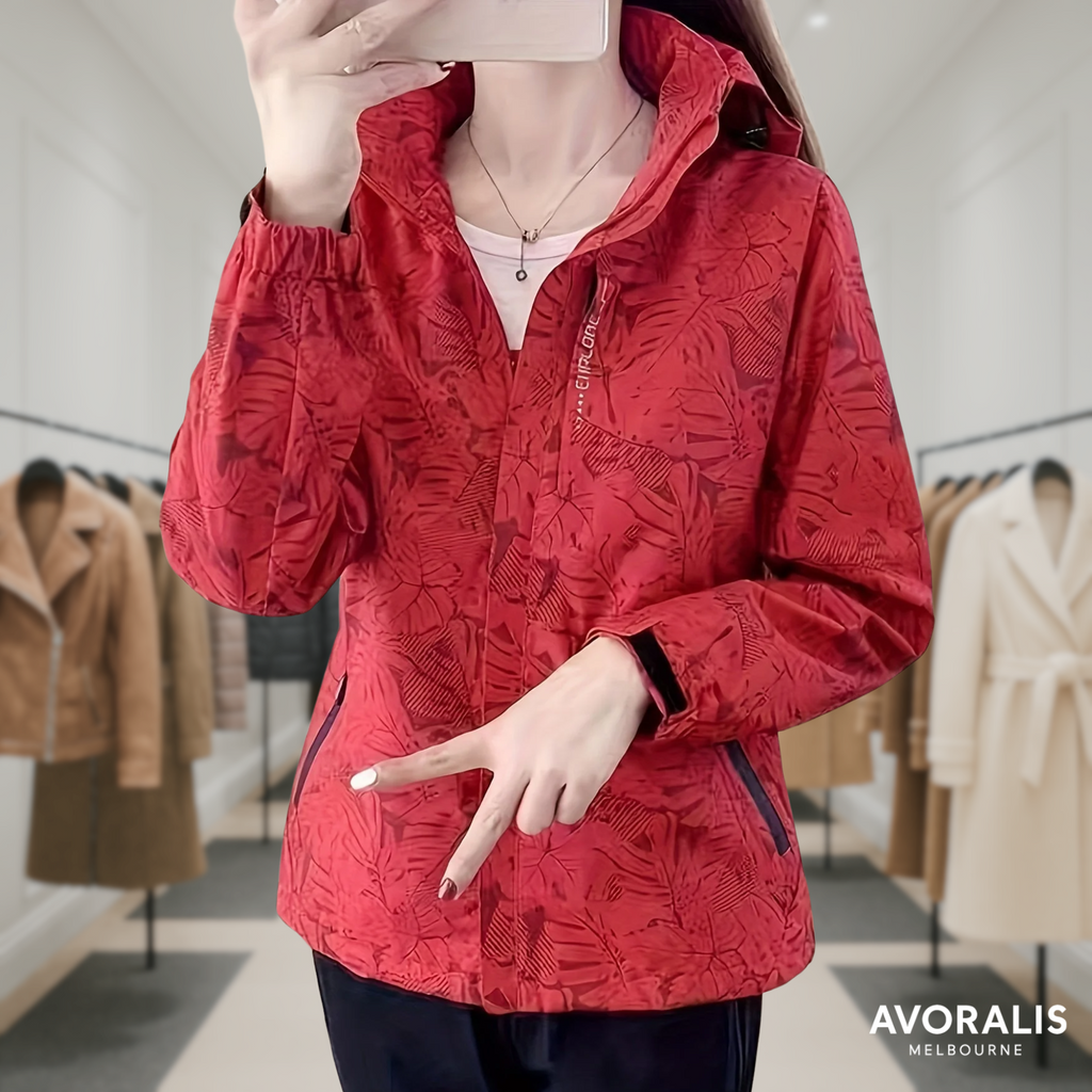 Lauren | Windproof Outdoor Jacket with Camouflage Print