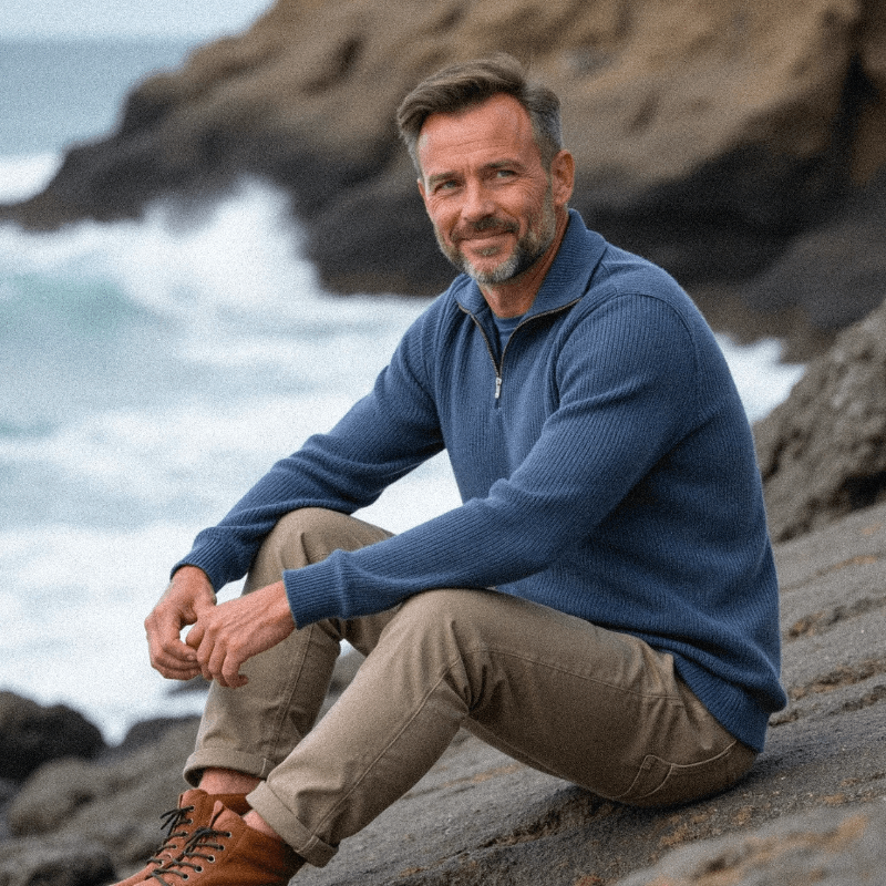 Finn | Knitted Sweater with Zipper