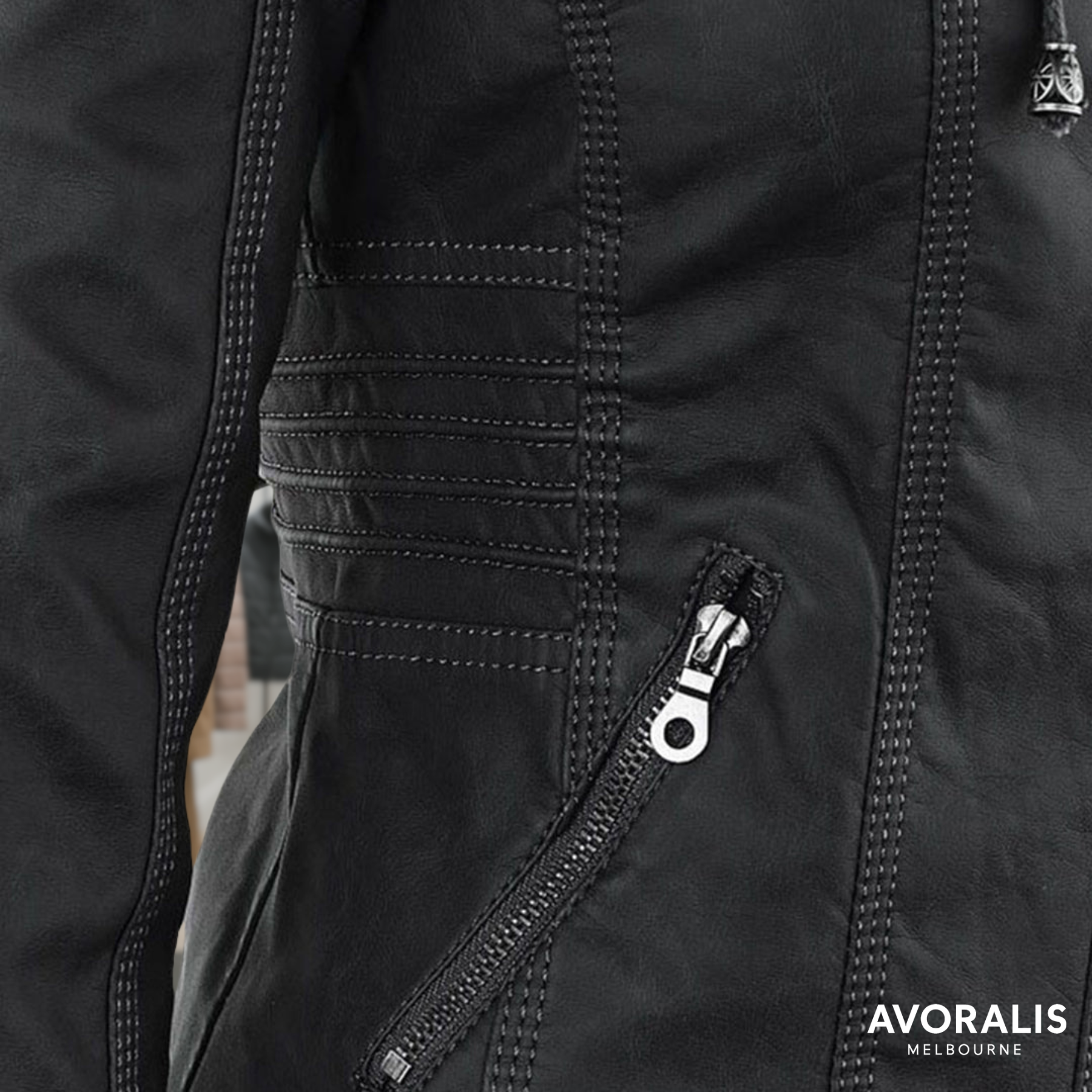 Olivia™ | Waterproof Women's Leather Jacket with Hood