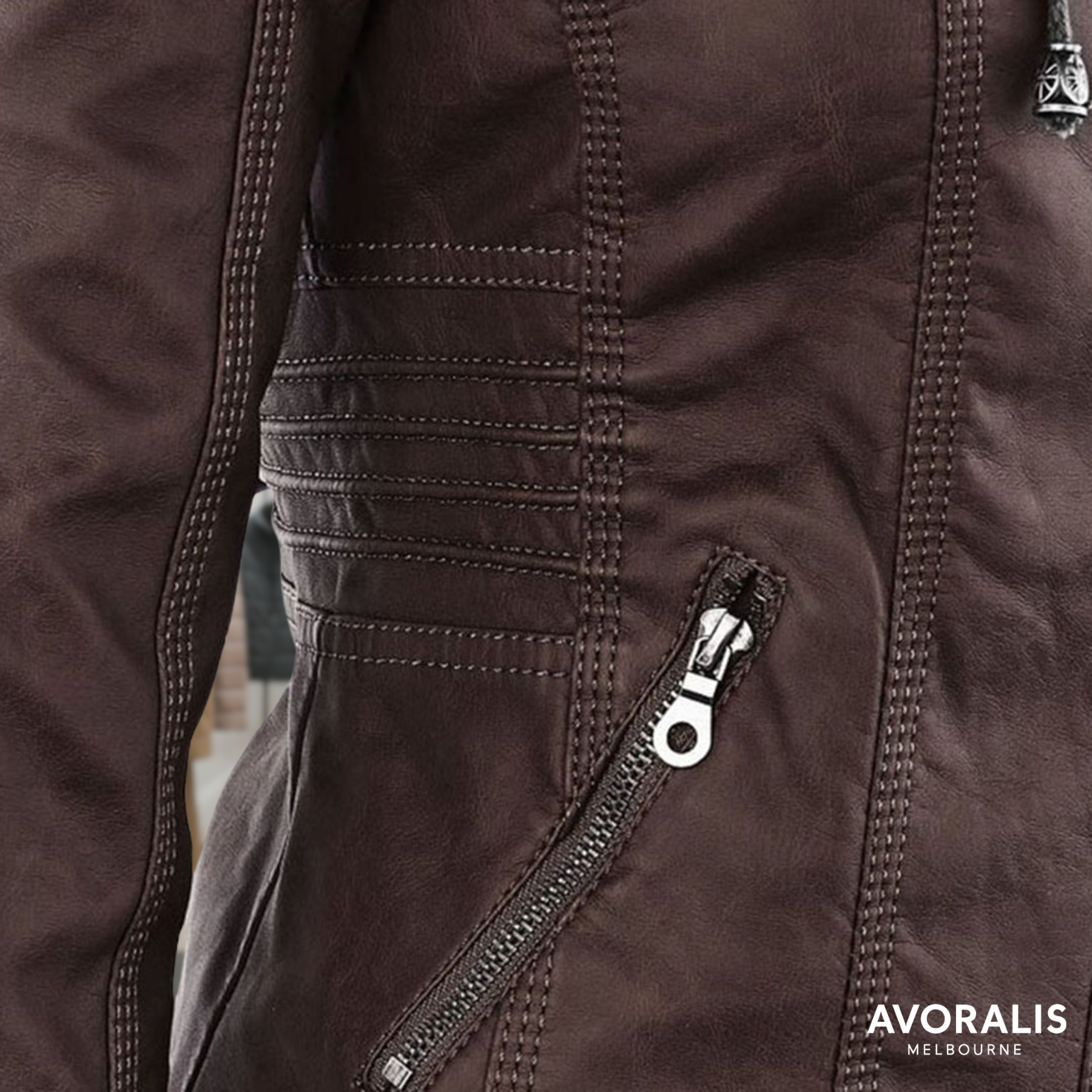 Olivia™ | Waterproof Women's Leather Jacket with Hood