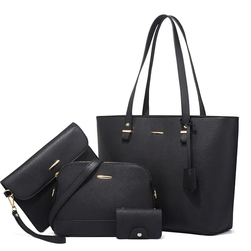 3-Piece Leather Handbag & Shoulder Bag Set