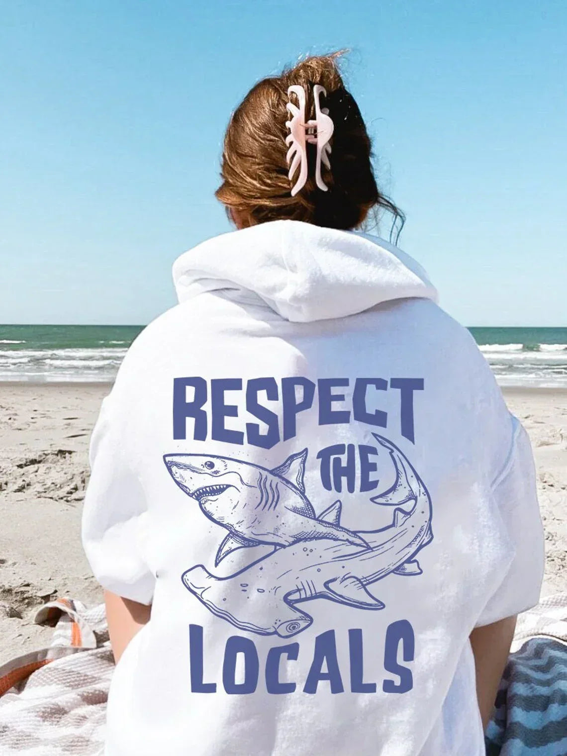 Respect The Locals Shark Hoodie