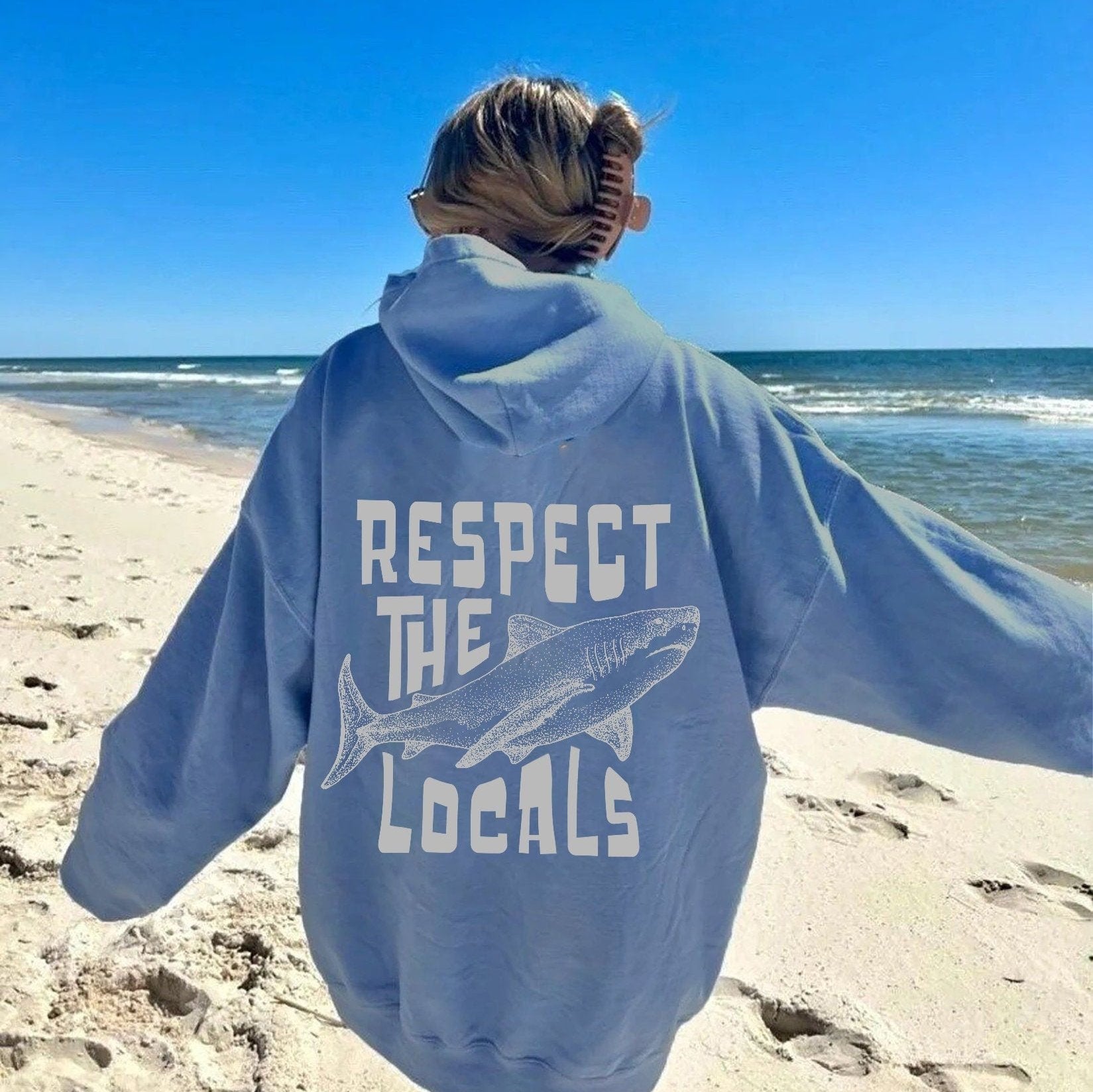 Respect The Locals Shark Hoodie