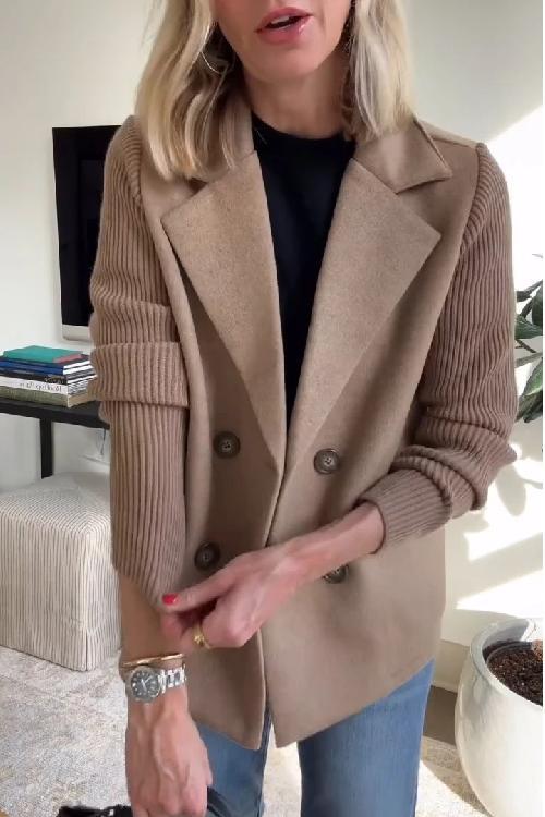 LEANOR™ – TIMELESS KNIT-SLEEVE BLAZER