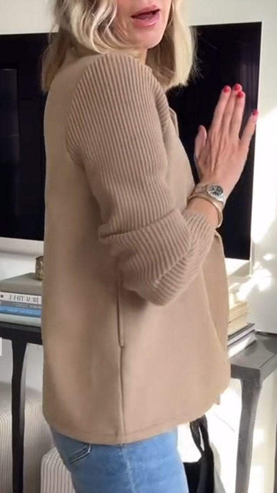LEANOR™ – TIMELESS KNIT-SLEEVE BLAZER