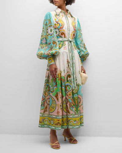 Rhea™ - Balloon Sleeve Maxi Dress