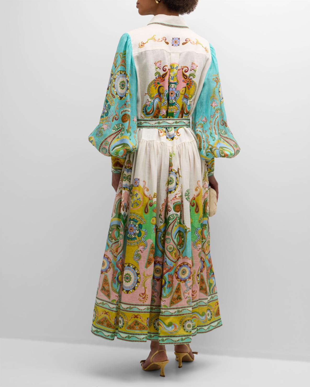 Rhea™ - Balloon Sleeve Maxi Dress