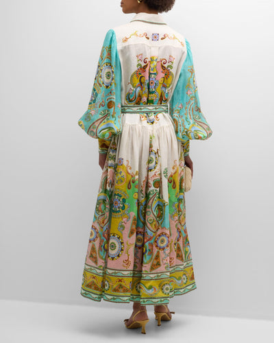 Rhea™ - Balloon Sleeve Maxi Dress