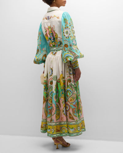 Rhea™ - Balloon Sleeve Maxi Dress