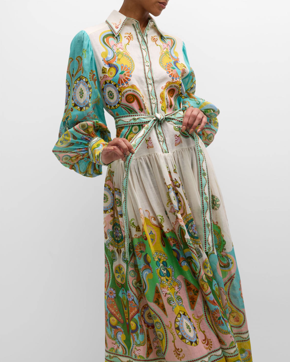 Rhea™ - Balloon Sleeve Maxi Dress