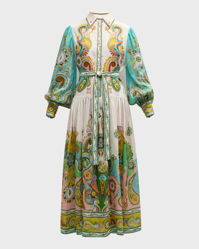 Rhea™ - Balloon Sleeve Maxi Dress