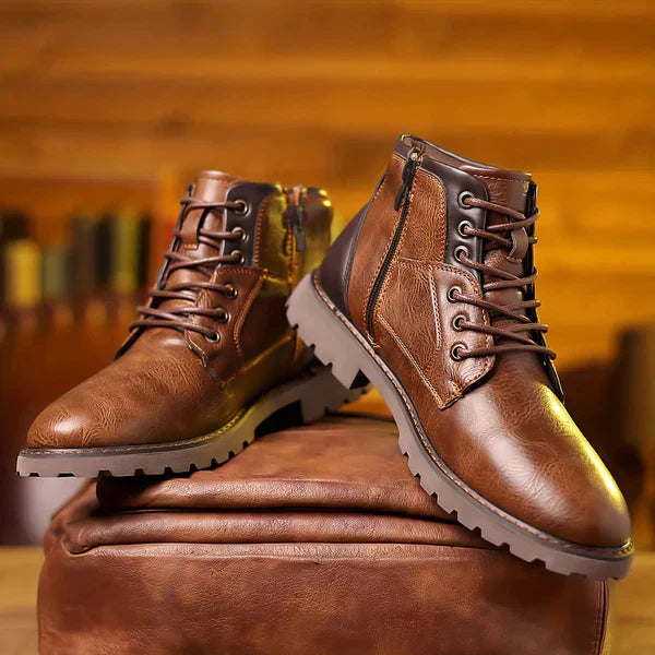Benjamin | Durable Leather Lace-Up Boots