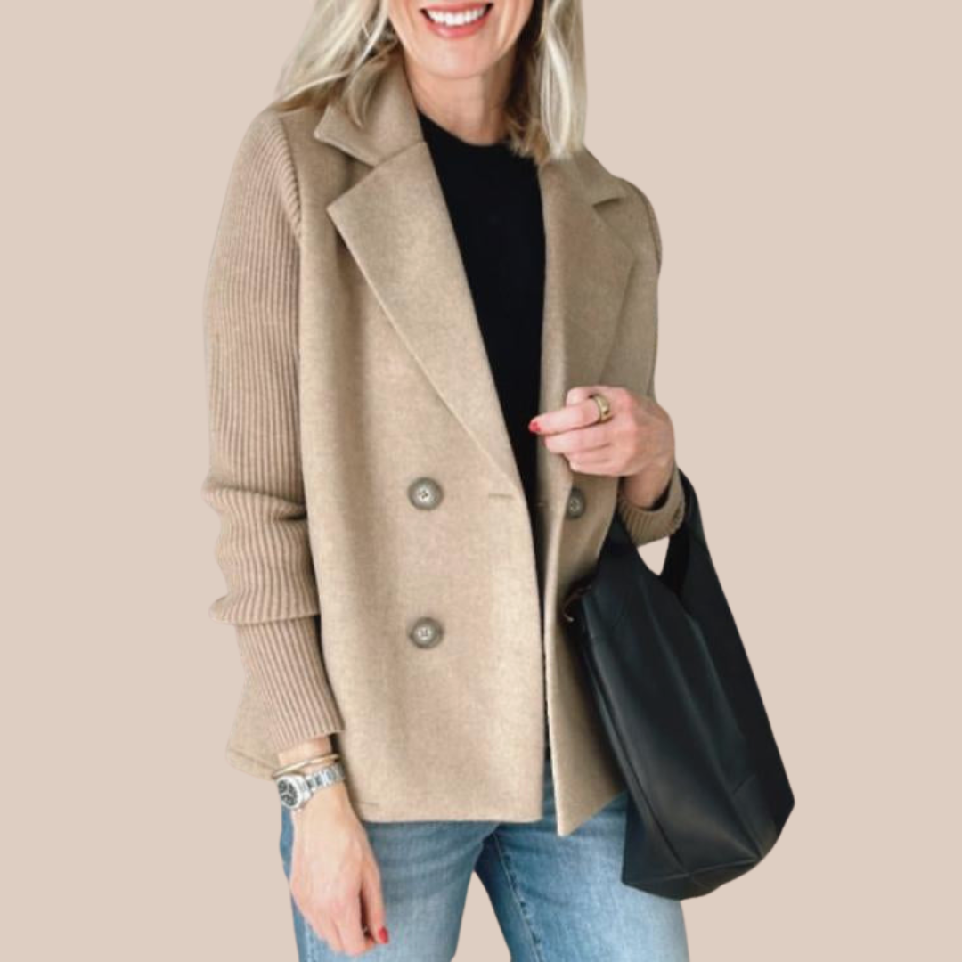 LEANOR™ – TIMELESS KNIT-SLEEVE BLAZER