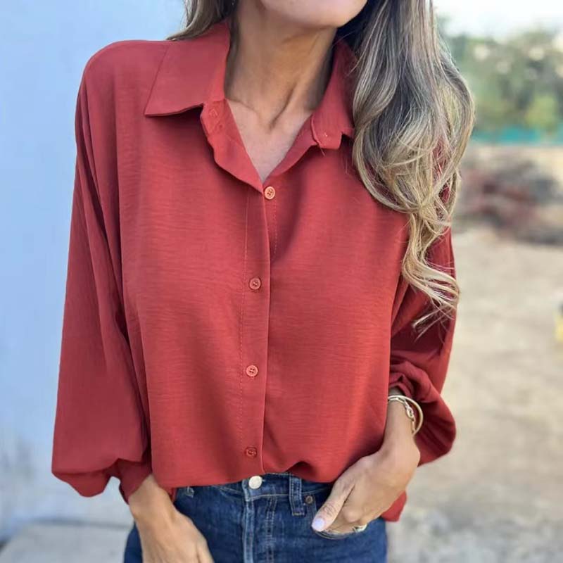 YVETTE I CLASSIC LONG-SLEEVED BLOUSE