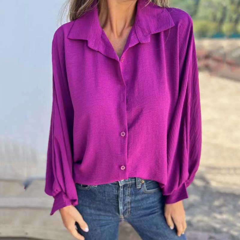 YVETTE I CLASSIC LONG-SLEEVED BLOUSE