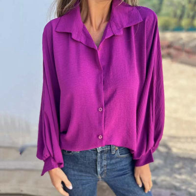 YVETTE I CLASSIC LONG-SLEEVED BLOUSE