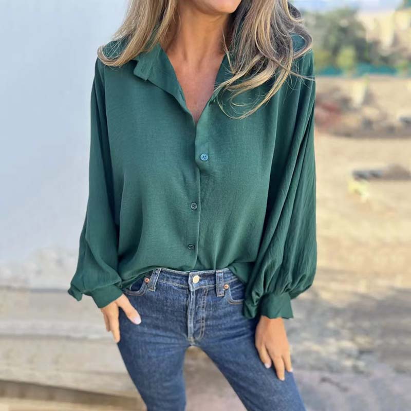 YVETTE I CLASSIC LONG-SLEEVED BLOUSE