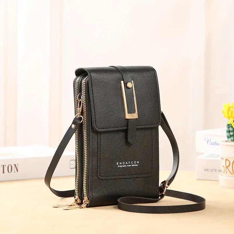 Leather Cell Phone Crossbody Bag